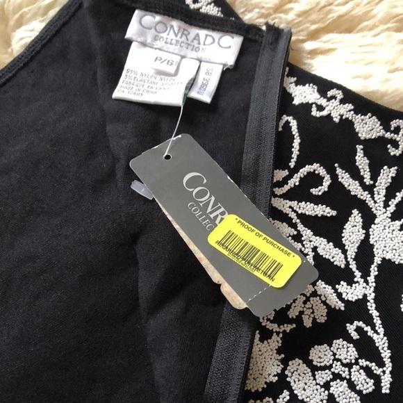 Beautiful beaded black and white tank top - Picture 5 of 8